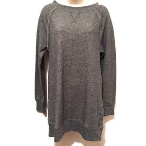 Caslon Nordstroms Womens Knit Shirt Tunic Oversized Heathered Blue Small